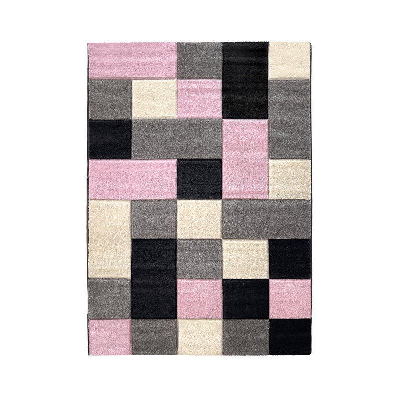 Osio Dexter Pink Rug, Rectangle 60 x 110cm