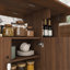 Multi-Functional Folding Table with Storage Shelves and Wheels (47")