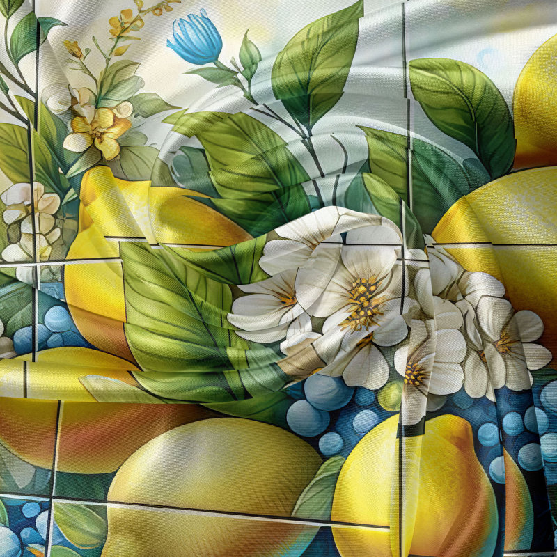 Tailored Kitchen Curtain, 55" W x 30" L