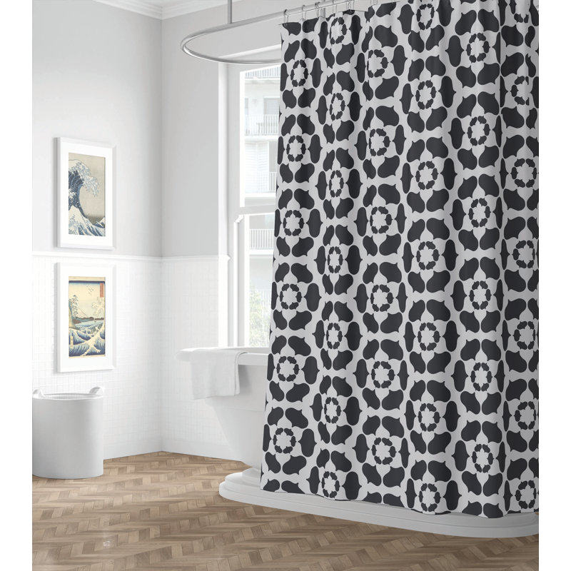 Eden Ultra-Thin Lightweight Shower Curtain, Charcoal