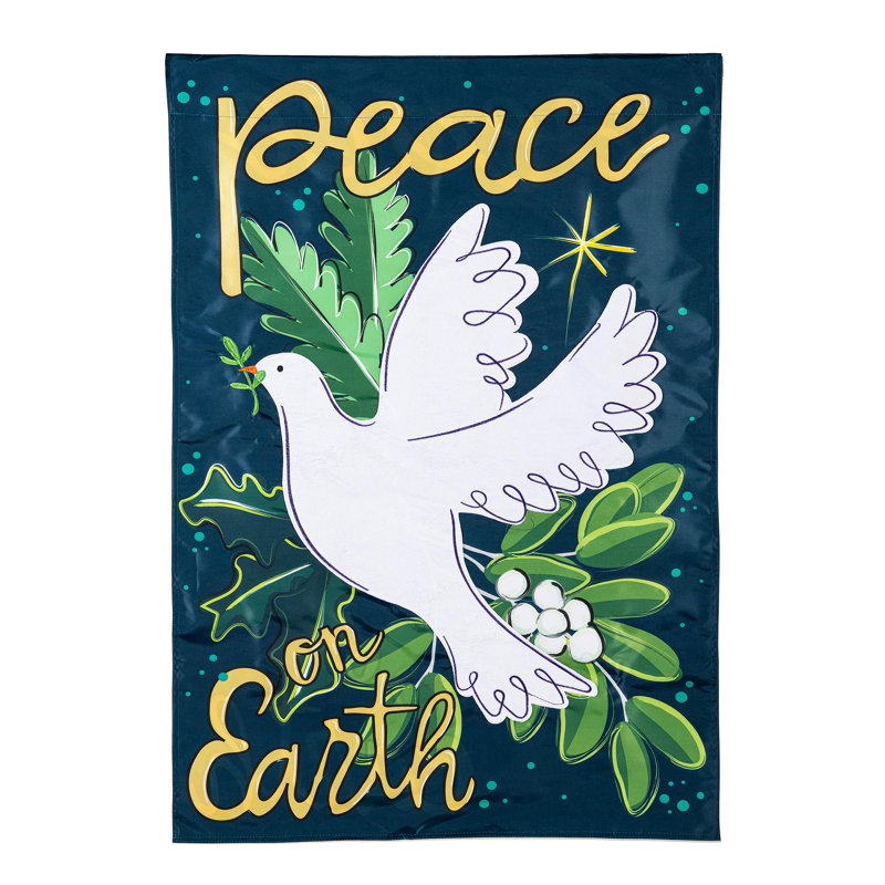Paix sur terre Applique drapeau de maison