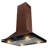 AKDY 30" Stainless Steel 343 CFM Convertible Island Range Hood with Baffle Filter