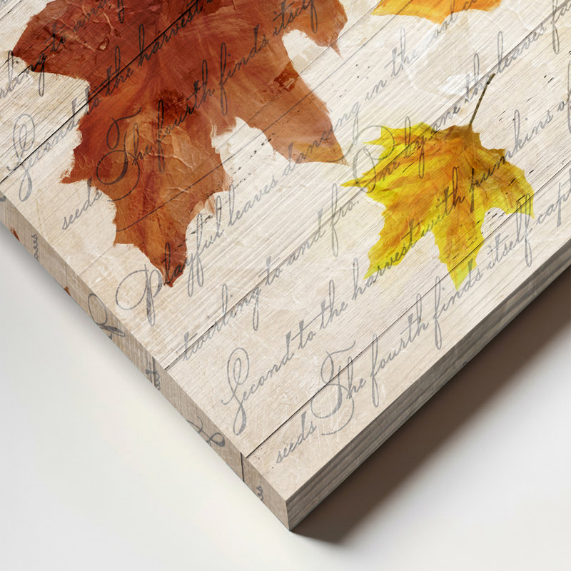 «Fall Leaves» par Olivia Rose - impression sur toile tendue, H 18 po x l 36 po x P 1,5 po