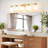 Novalise 5 - Light Dimmable Vanity Light With White Cone Glass Shade-1816993721