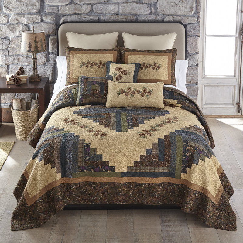 Courtepointe en coton brodé Donna, Courtepointe double/grand