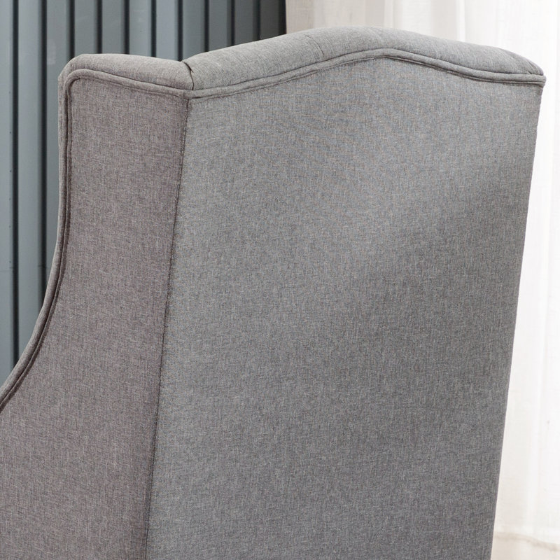 Ruhl Upholstered Accent Chair, Dark Gray