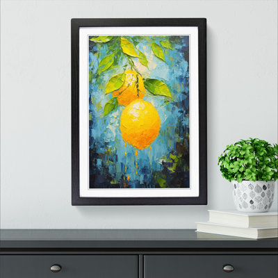 Lemon Fruit Impressionism 1 Piece Single Picture Frame Wall Art