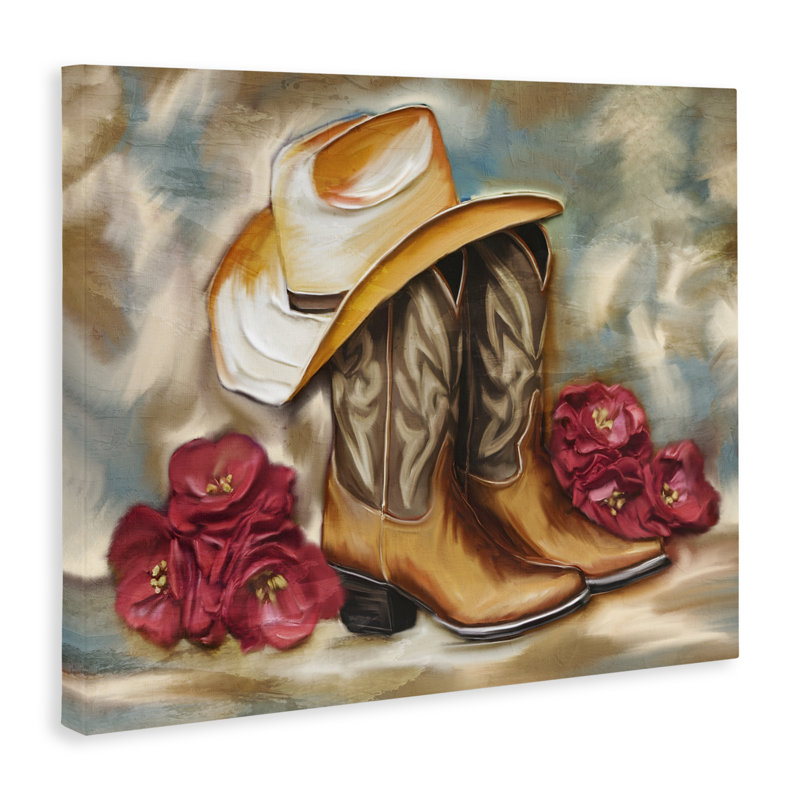 Toile Bottes et grappes florales, conception de Kim Allen