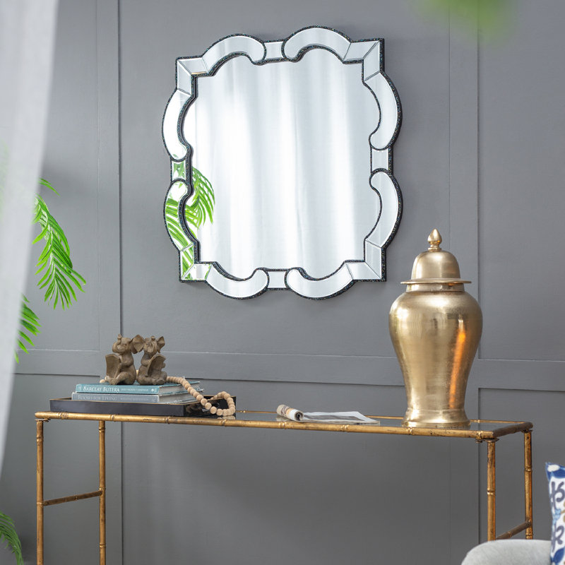 Miroir d'appoint à paillettes