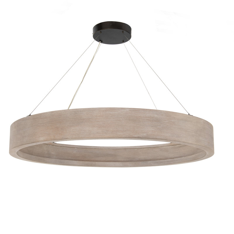 Baum 1 - Light Chandelier, 25" H x 48.5" W x 48.5" D, Black Oak