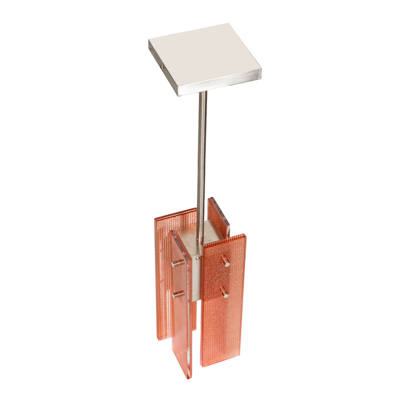 Shutter Meyda 1 - Light Pendant, Nickel, Red