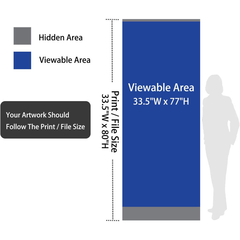 P&L Art. Banner Stand with Retractable Stand