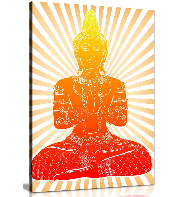 Buddha - Wrapped Canvas Print, 91cm H x 61cm W