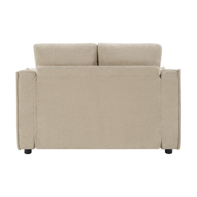 Modern Chaise Sofa 53.5" Sofa Couch Sofa Bed Sleeper Sofa with Pillows and Hidden Storage Space for Living Room