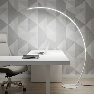 62.99-Inch LED Arch Floor Lamp, White