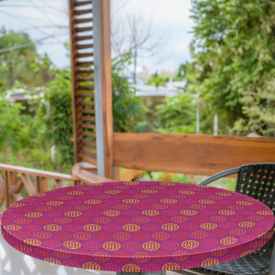 East Urban Home Colorful Fitted Round TableclMulticolor 83956