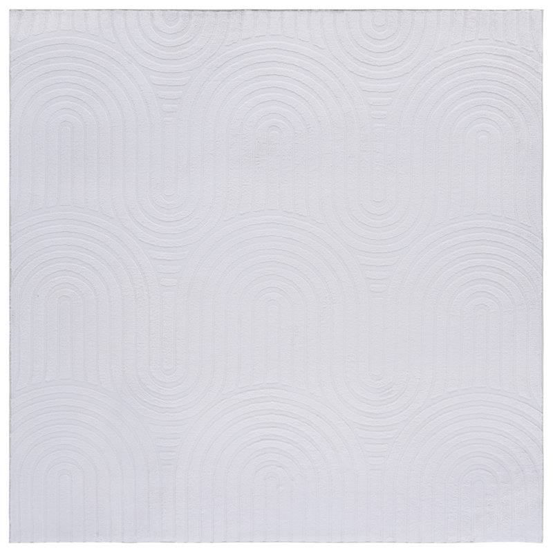 Zairo Performance Machine Washable Geometric Rug, Square 6'