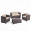 4PC CHAT SET, Outdoor Sofa Set, Conversation Set, Outdoor Patio Loveseat