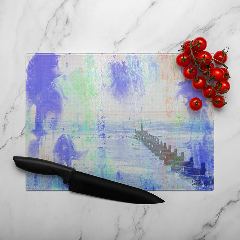 Beach Glass Chopping Board, 28cm L x 20cm W