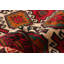 Tapis kaki / rouge en laine noué à la main de conception unique 3 pi 2 po x 6 pi New Age