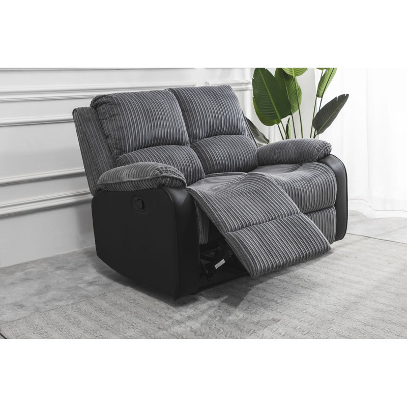 Anding 2 Seater Reclining Sofa, Manual - Push Back, 98cm H x 136cm W x 94cm Dcm