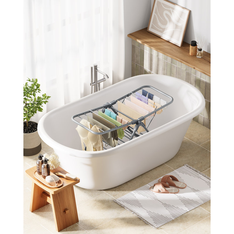 Steel Foldable Gullwing Drying Rack, Dove Grey
