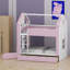 Lit superposé avec tiroirs et étagères de rangement, bande lumineuse intégrée et style bicolore moderne-1655940530