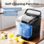 Machine à glaçons 26 pouces et 2 balles, machine à glaçons de camping et de fête avec poignée, machine à glaçons de cuisine portative avec auto-nettoyage-85765167