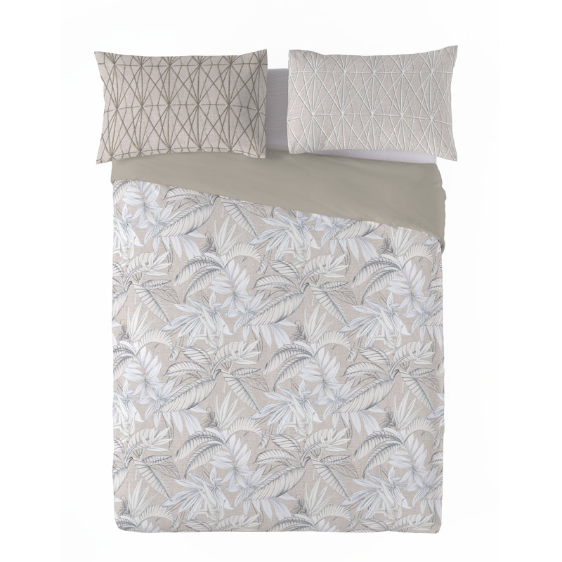 Ensemble de housse de couette en coton pour grand lit 3 pièces Calatea (l 90 po x L 92 po)