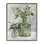 «Herbal Plants Green Leaves Country Vase», peinture rustique par Carol Robinson, cadre flottant, impression