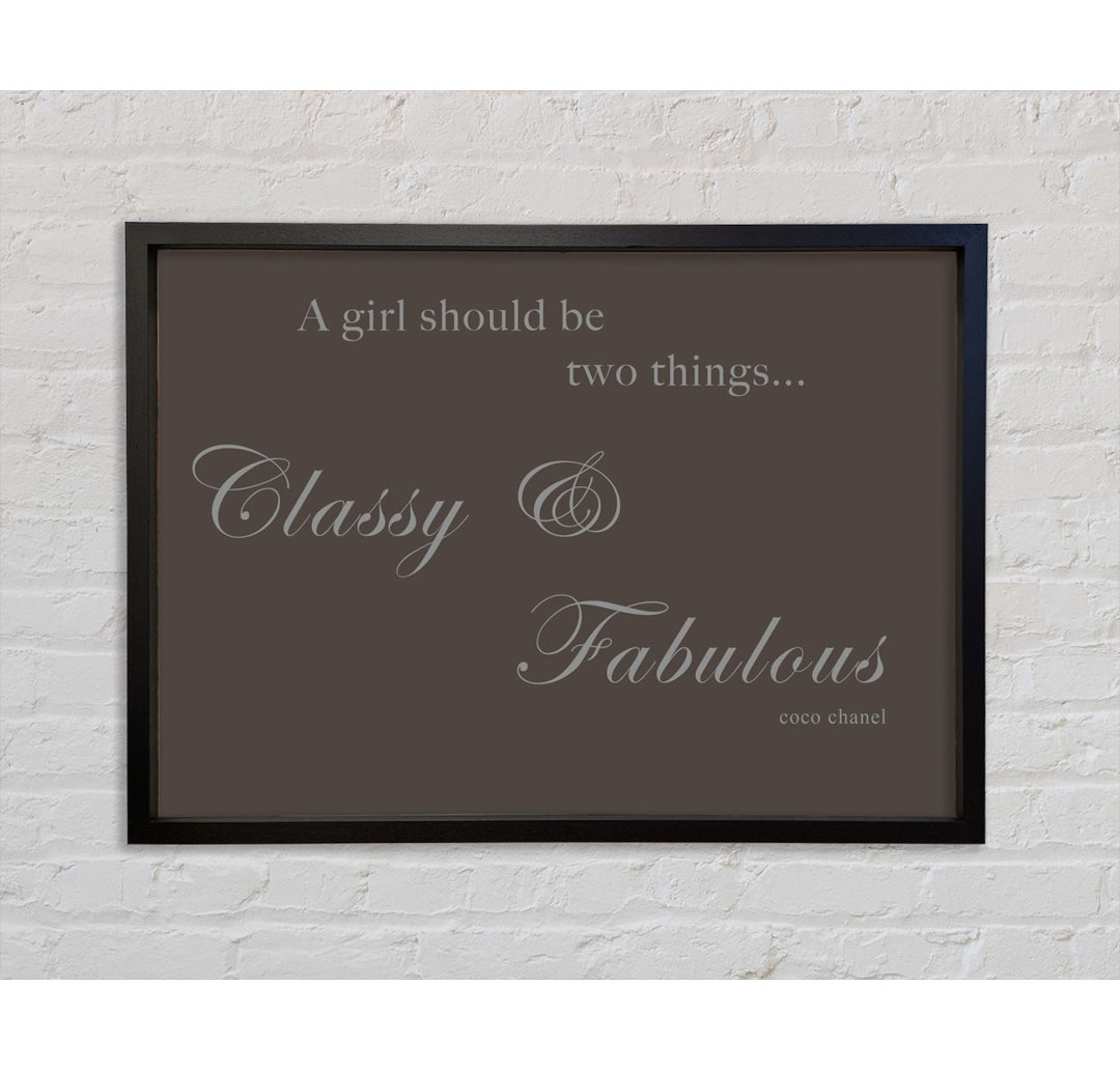 Classy N Fabulous - Einzelner Bilderrahmen Typografie auf Leinwand