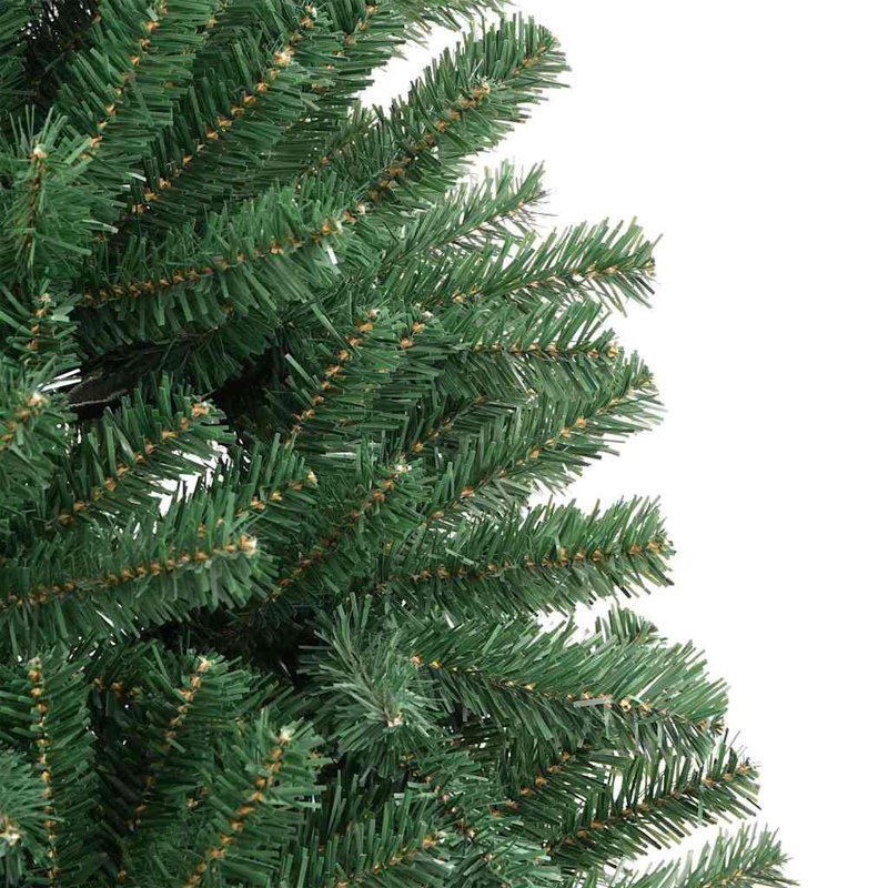 Artificial Hinged Christmas Tree Green PVC and Metal, 4.92 ft