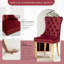 Chaise d'appoint de salle à manger en velours avec pieds plaqués or Jaqua (ensemble de 2)-1123551680