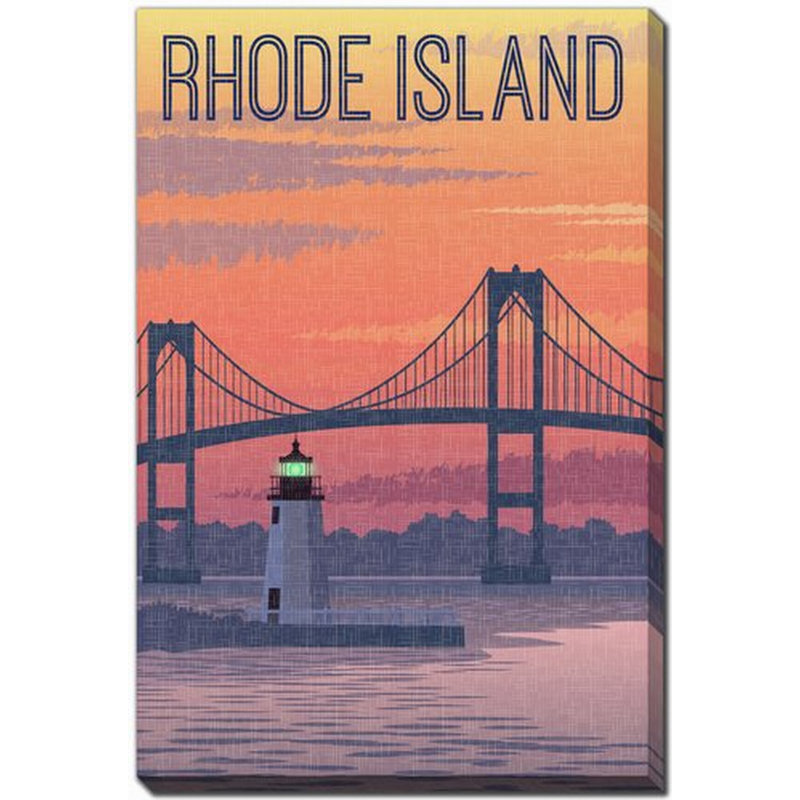 Rhode Island State Poster, 28" H x 22" W