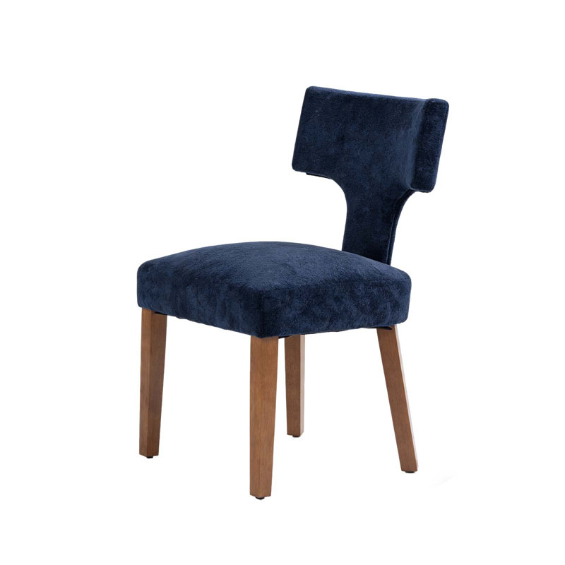 Ensemble de 2 chaises de salle à manger en velours côtelé Farmhouse, Bleu