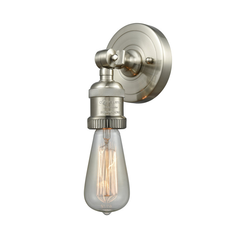 Applique murale articulée à intensité variable 1 lumière Chickerell, Ampoule non incluse, Nickel satiné brossé