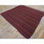Tapis Kilim décoratif turc vintage à rayures géométriques multicolores des années 1950, 122 x 122 cm