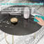Plateau de table rond en verre trempé Marble Design, protecteur de table noir épais de 8 mm, plateau de table de remplacement-122766820-122766825