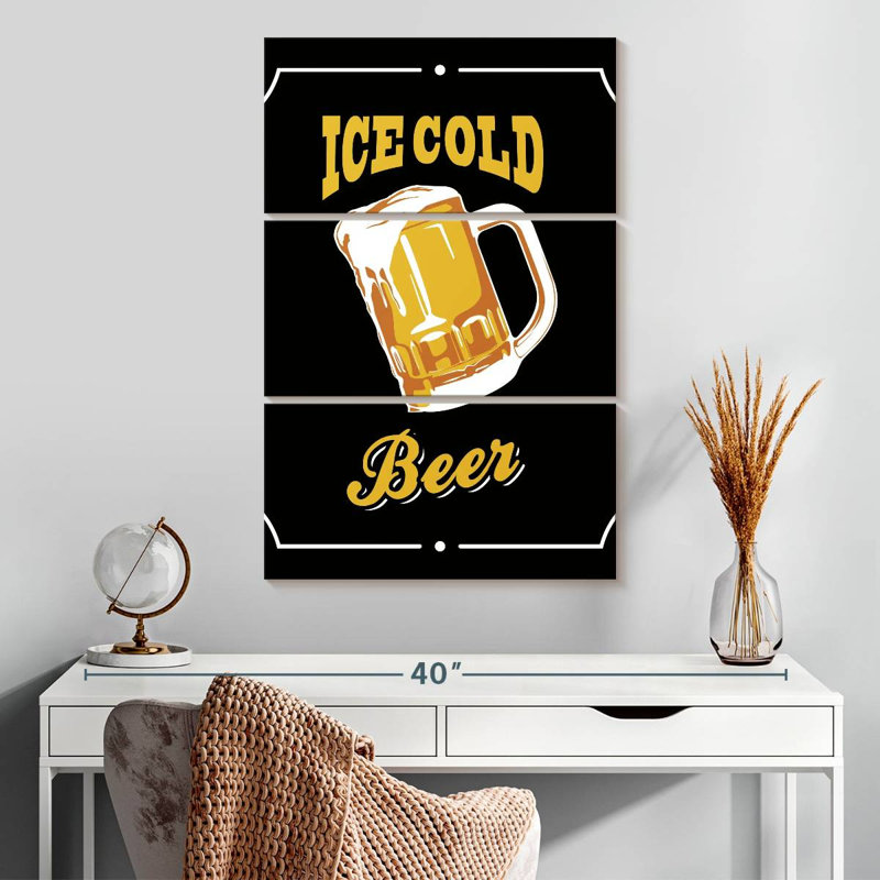 Plaque murale Kema Ice Cold Beer, H 32 po x l 20 po