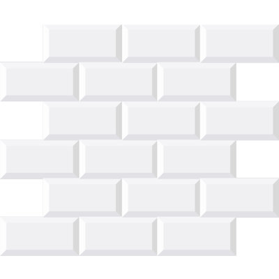 Herringbone 28.3 x 28.3 cm Beveled Porcelain Mosaic Tile in Blue