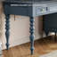 Bureau en bois massif de style champêtre avec 6 tiroirs-1833539704