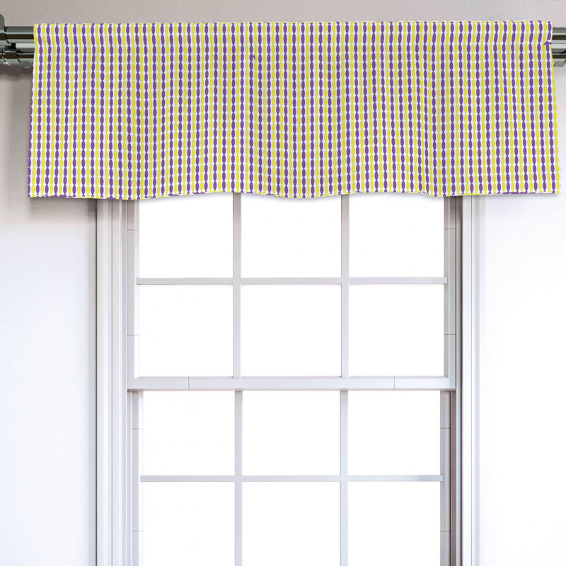 Sateen Striped Ruffled Window Valance