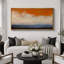 «Orange» et «Blue Horizon Cloudscape», grande impression sur toile encadrée - décor de ciel abstrait moderne-115271183-115271181