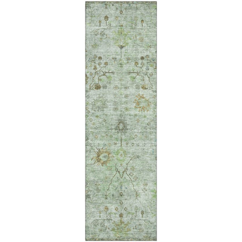 Premium Machine Washable Pinkston Arabesque Rug, Runner 2'3" x 7'6"