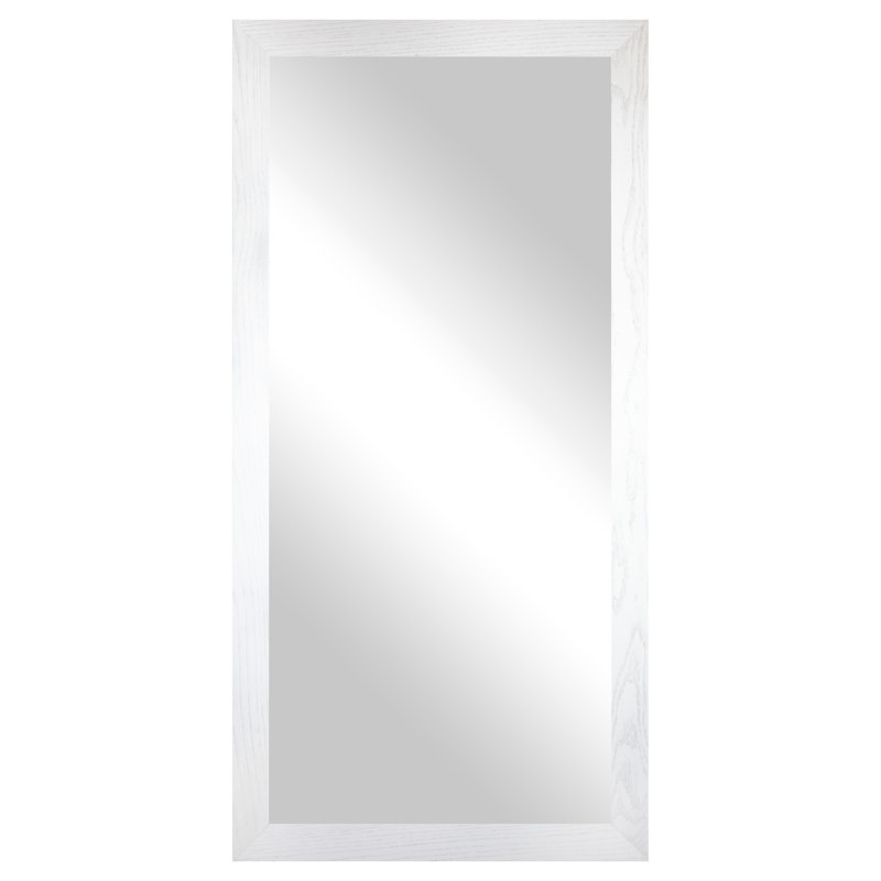 Miroir de plancher Gracie Oaks, 78 po x 33 po, Blanc