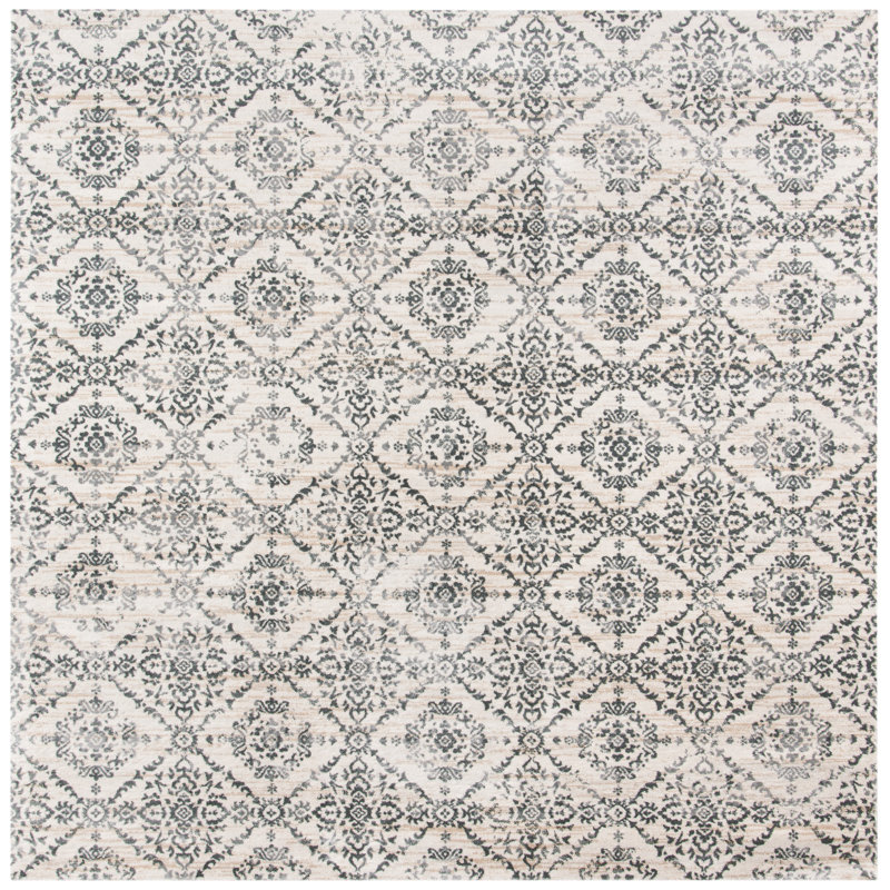 Gaige Performance Geometric Rug, Square 6'7"