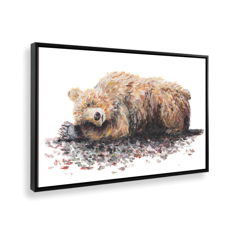 «Long Winter's Nap» par Kamdon Kreations, reproduction d'art, L 18 po x H 12 po, Noir, Toile avec cadre