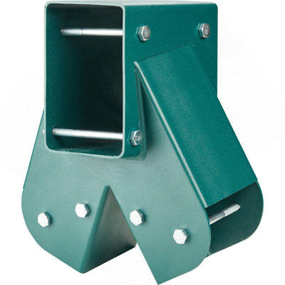 A-Frame Middle Swing Set Brackets, Heavy Duty Carbon Steel Swing Set Hardware With Mounting Hardware, DIY Swing Set Bracket Swing Set Kit For 4X4 Legs & 4X6 Beam, Green (2 Pcs)