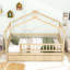Lit de maison avec tiroirs de rangement et toit Ansam-1431430510-1431430504
