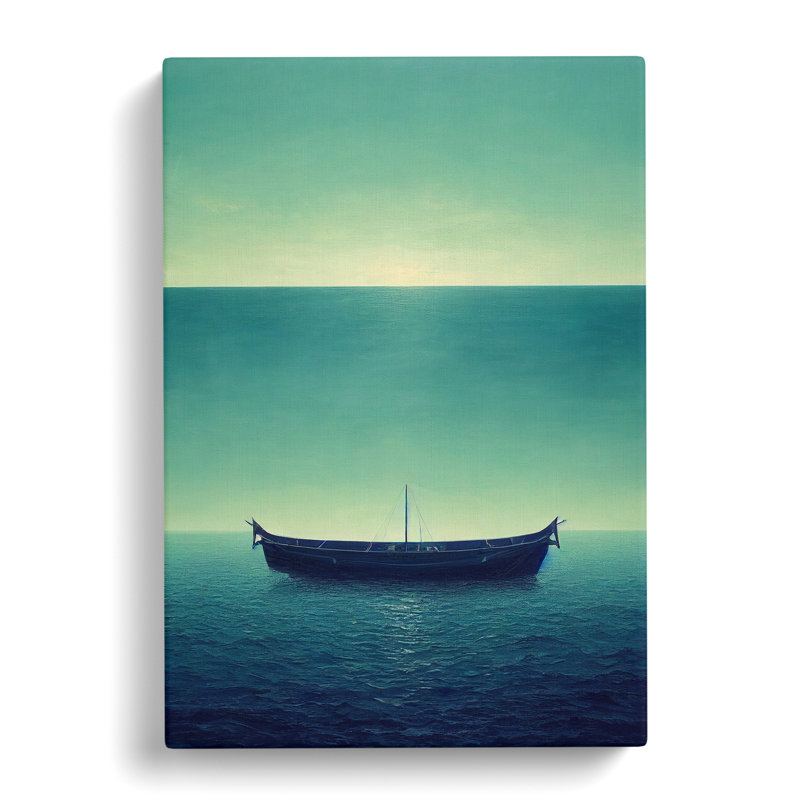 Boat Under The Ocean - Print, Wrapped Canvas, 50cm H x 35cm W x 3cm D, No Matte